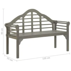 Banc De Jardin Avec Coussin 135 Cm Bois D'acacia Massif Gris 16 -Chair Soldes Boutique banc de jardin avec coussin 135 cm bois d acacia massif gris 3666722263603 1072310