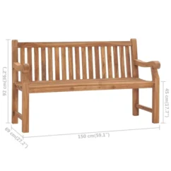 Banc De Jardin Avec Coussin 150 Cm Bois De Teck Massif 4 -Chair Soldes Boutique banc de jardin avec coussin 150 cm bois de teck massif 8720286269060 831440