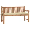 Banc De Jardin Avec Coussin 150 Cm Bois De Teck Massif 6