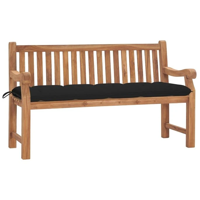Banc De Jardin Avec Coussin 150 Cm Bois De Teck Massif 2 1 Banc De Jardin Avec Coussin 150 Cm Bois De Teck Massif 2