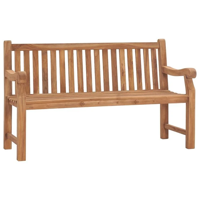 Banc De Jardin Avec Coussin 150 Cm Bois De Teck Massif 2 2 Banc De Jardin Avec Coussin 150 Cm Bois De Teck Massif 2 â Image 2