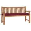 Banc De Jardin Avec Coussin 150 Cm Bois De Teck Massif 11