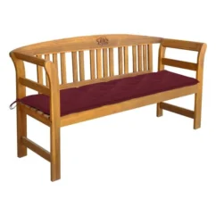 Banc De Jardin Avec Coussin 157 Cm Bois D'acacia Massif 8