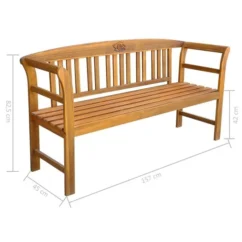 Banc De Jardin Avec Coussin 157 Cm Bois D'acacia Massif 8 -Chair Soldes Boutique banc de jardin avec coussin 157 cm bois d acacia massif 3666722416665 842322
