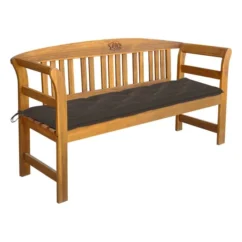 Banc De Jardin Avec Coussin 157 Cm Bois D'acacia Massif 7
