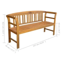 Banc De Jardin Avec Coussin 157 Cm Bois D'acacia Massif 3 -Chair Soldes Boutique banc de jardin avec coussin 157 cm bois d acacia massif 3666722416726 842256