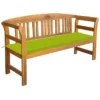 Banc De Jardin Avec Coussin 157 Cm Bois D'acacia Massif 22