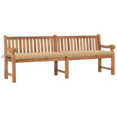Banc De Jardin Avec Coussin 240 Cm Bois De Teck Massif 2