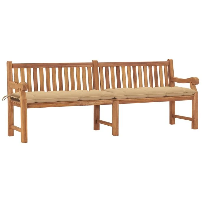Banc De Jardin Avec Coussin 240 Cm Bois De Teck Massif 2 1 Banc De Jardin Avec Coussin 240 Cm Bois De Teck Massif 2