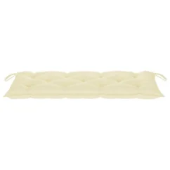 Banc De Jardin Avec Coussin Blanc Crème 120 Cm Bois De Teck 3 -Chair Soldes Boutique banc de jardin avec coussin blanc creme 120 cm bois de teck 3666722838184 829064