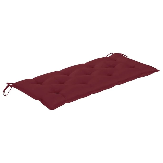 Banc De Jardin Avec Coussin Bordeaux 240 Cm Bois De Teck Massif 2 2 Banc De Jardin Avec Coussin Bordeaux 240 Cm Bois De Teck Massif 2 – Image 2