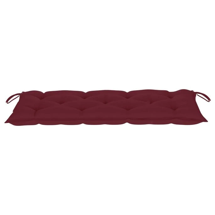 Banc De Jardin Avec Coussin Bordeaux 240 Cm Bois De Teck Massif 2 3 Banc De Jardin Avec Coussin Bordeaux 240 Cm Bois De Teck Massif 2 – Image 3