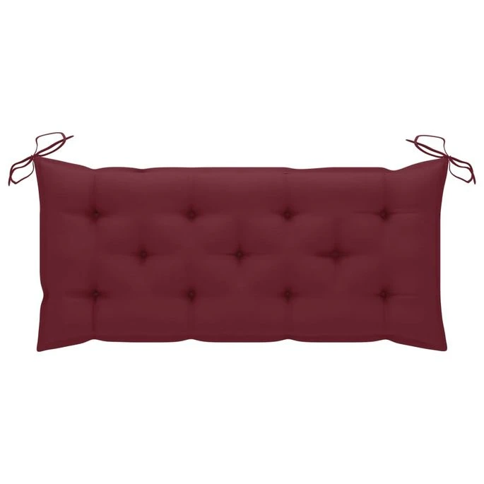 Banc De Jardin Avec Coussin Bordeaux 240 Cm Bois De Teck Massif 2 4 Banc De Jardin Avec Coussin Bordeaux 240 Cm Bois De Teck Massif 2 – Image 4