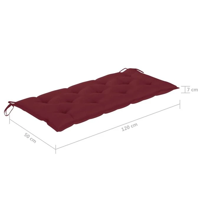 Banc De Jardin Avec Coussin Bordeaux 240 Cm Bois De Teck Massif 2 10 Banc De Jardin Avec Coussin Bordeaux 240 Cm Bois De Teck Massif 2 – Image 10