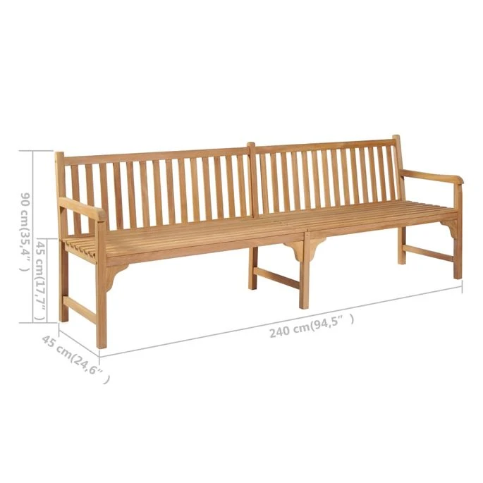 Banc De Jardin Avec Coussin Vert 240 Cm Bois De Teck Massif 2 9 Banc De Jardin Avec Coussin Vert 240 Cm Bois De Teck Massif 2 – Image 9