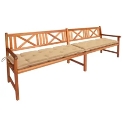 Banc De Jardin Avec Coussins 240 Cm Bois D'acacia Solide 3