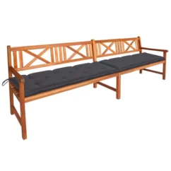 Banc De Jardin Avec Coussins 240 Cm Bois Solide D'acacia 21