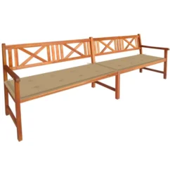 Banc De Jardin Avec Coussins 240 Cm Bois Solide D'acacia 4