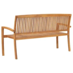 Banc De Jardin Empilable Et Coussin 159 Cm Bois De Teck Massif 27 -Chair Soldes Boutique banc de jardin empilable et coussin 159 cm bois de teck massif 3666722422680 833454