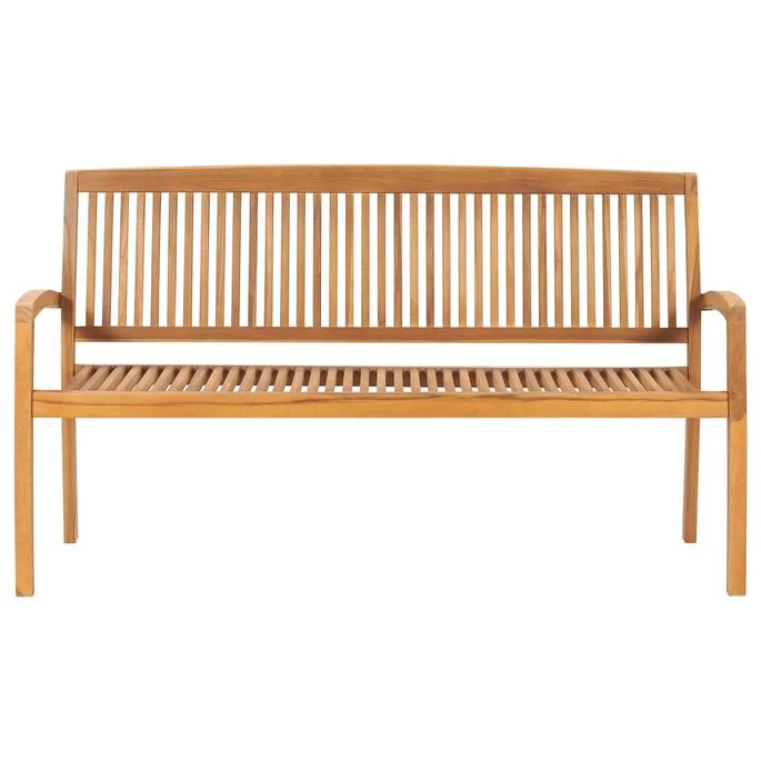 Banc De Jardin Empilable Et Coussin 159 Cm Bois De Teck Massif 10 7 Banc De Jardin Empilable Et Coussin 159 Cm Bois De Teck Massif 10 – Image 7