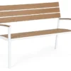 Banc De Jardin En Aluminium Blanc Daniel L 123 Cm