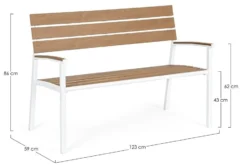 Banc De Jardin En Aluminium Blanc Daniel L 123 Cm -Chair Soldes Boutique banc de jardin en aluminium blanc daniel l 123 cm 3666722592369 1392608