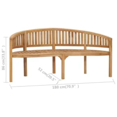 Banc De Jardin En Forme De Banane 180 Cm Bois De Teck Solide -Chair Soldes Boutique banc de jardin en forme de banane 180 cm bois de teck solide 3666722363426 936595