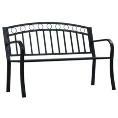 Banc De Jardin Métal Noir Delta 125 Cm