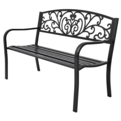 Banc De Jardin Métal Noir Troopa