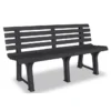 Banc De Jardin Plastique Anthracite Bouka