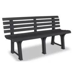 Banc De Jardin Plastique Anthracite Bouka