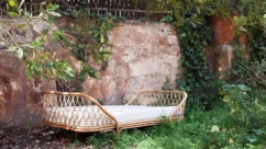 Banc De Jardin Rotin Clair Et Coussin Tissu Blanc Sisal -Chair Soldes Boutique banc de jardin rotin clair et coussin tissu blanc sisal 8430026979486 324402