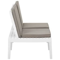Banc De Salon De Jardin Avec Coussin Plastique Blanc -Chair Soldes Boutique banc de salon de jardin avec coussin plastique blanc 3666722351577 947399