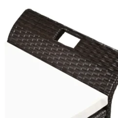 Banquette Coffre De Jardin Résine Tressée Marron Toplu -Chair Soldes Boutique banquette coffre de jardin resine tressee marron toplu 3666722559669 384747