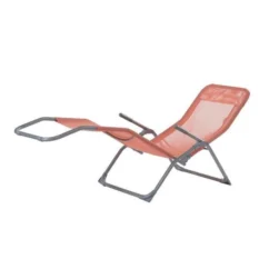 BEAU RIVAGE Lot De 2 Transats LUNJA - En Textilene - Corail -Chair Soldes Boutique beau rivage lot de 2 transats lunja en textilene corail 3584179044845 728797