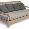 Canapé De Jardin En Bois Teck Avec Coussins Taupe Balou