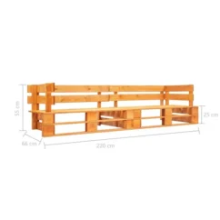 Canapé Palette à 2 Places De Jardin Marron Miel Bois -Chair Soldes Boutique canape palette a 2 places de jardin marron miel bois 3666722894364 740726