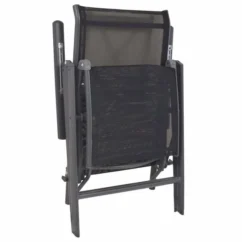 Chaise Inclinable De Terrasse Aluminium Et Textilène Noir -Chair Soldes Boutique chaise inclinable de terrasse aluminium et textilene noir 3666722329880 974806