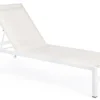 Chaise Longue Aluminium Blanc Avec Roulettes Koni