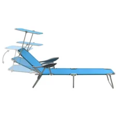 Chaise Longue Avec Auvent Acier Bleu -Chair Soldes Boutique chaise longue avec auvent acier bleu 3666722364010 936104