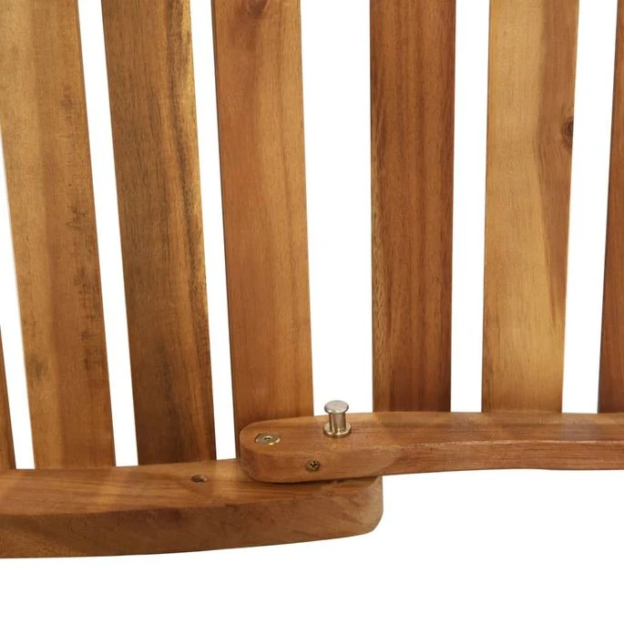 Chaise Longue Avec Coussin Bois D'acacia Solide Crème 7 Chaise Longue Avec Coussin Bois D'acacia Solide Crème – Image 7