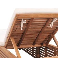 Chaise Longue Avec Coussin Crème Bois De Teck Solide 2 13 Chaise Longue Avec Coussin Crème Bois De Teck Solide 2 -Chair Soldes Boutique chaise longue avec coussin creme bois de teck solide 3666722460811 763310