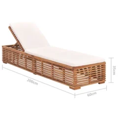Chaise Longue Avec Coussin Crème Bois De Teck Solide 2 15 Chaise Longue Avec Coussin Crème Bois De Teck Solide 2 -Chair Soldes Boutique chaise longue avec coussin creme bois de teck solide 3666722460811 763312