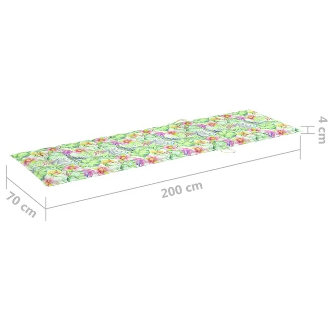 Chaise Longue Avec Coussin Motif Feuilles Bois De Pin Imprégné 4 8 Chaise Longue Avec Coussin Motif Feuilles Bois De Pin Imprégné 4 – Image 8