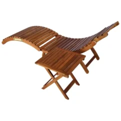 Chaise Longue Avec Table Bois D'acacia Massif Marron 14 Chaise Longue Avec Table Bois D'acacia Massif Marron -Chair Soldes Boutique chaise longue avec table bois d acacia massif marron 8718475606963 1403676