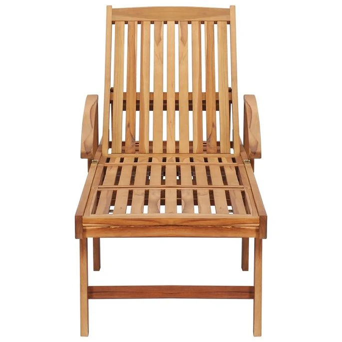 Chaise Longue Avec Table Bois De Teck Solide 5 Chaise Longue Avec Table Bois De Teck Solide â Image 5