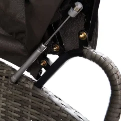 Chaise Longue D'extérieur Avec Auvent Résine Tressée Gris -Chair Soldes Boutique chaise longue d exterieur avec auvent resine tressee gris 3666722323796 981797