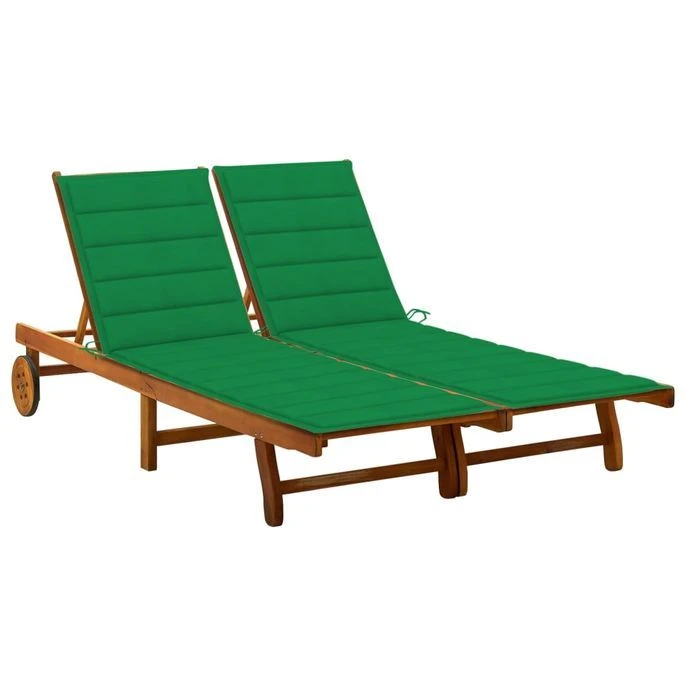 Chaise Longue De Jardin 2 Places Avec Coussins Acacia Solide 10 1 Chaise Longue De Jardin 2 Places Avec Coussins Acacia Solide 10