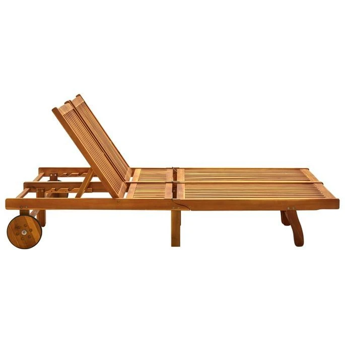 Chaise Longue De Jardin 2 Places Avec Coussins Acacia Solide 10 2 Chaise Longue De Jardin 2 Places Avec Coussins Acacia Solide 10 – Image 2