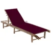 Chaise Longue De Jardin Avec Coussin Bambou 11